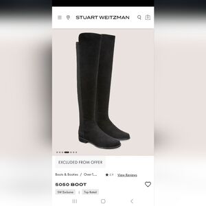 Black Suede 50/50 over knee boots Stuart Weitzman